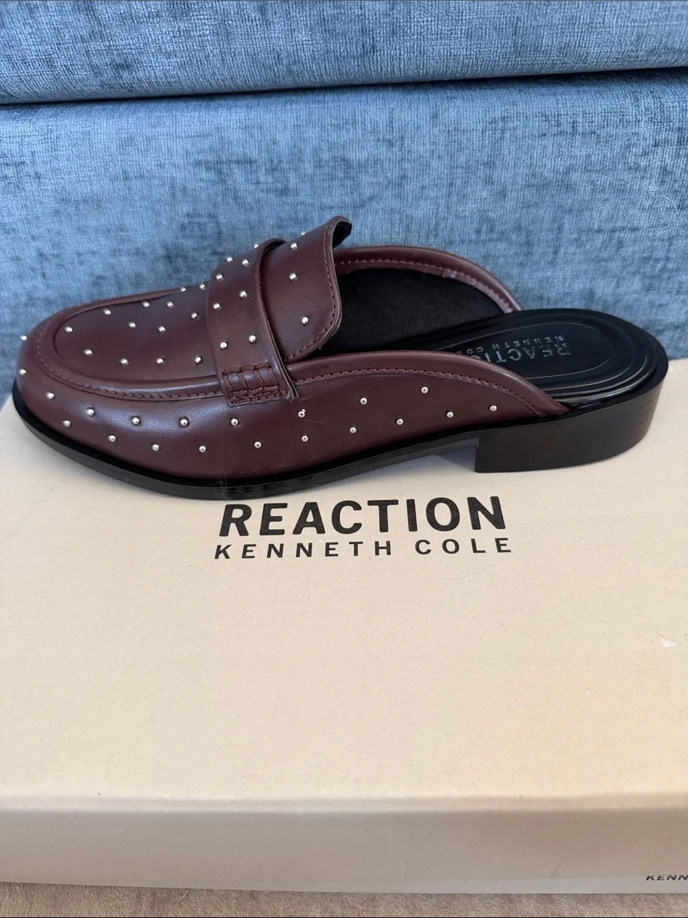 Kenneth Cole Reaction Women's Elmhurst Chocolate Studded Leather Mule